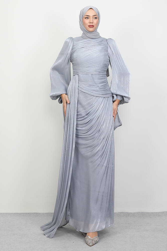 Afra İpek Abiye Gri - LAMİAGİYİM