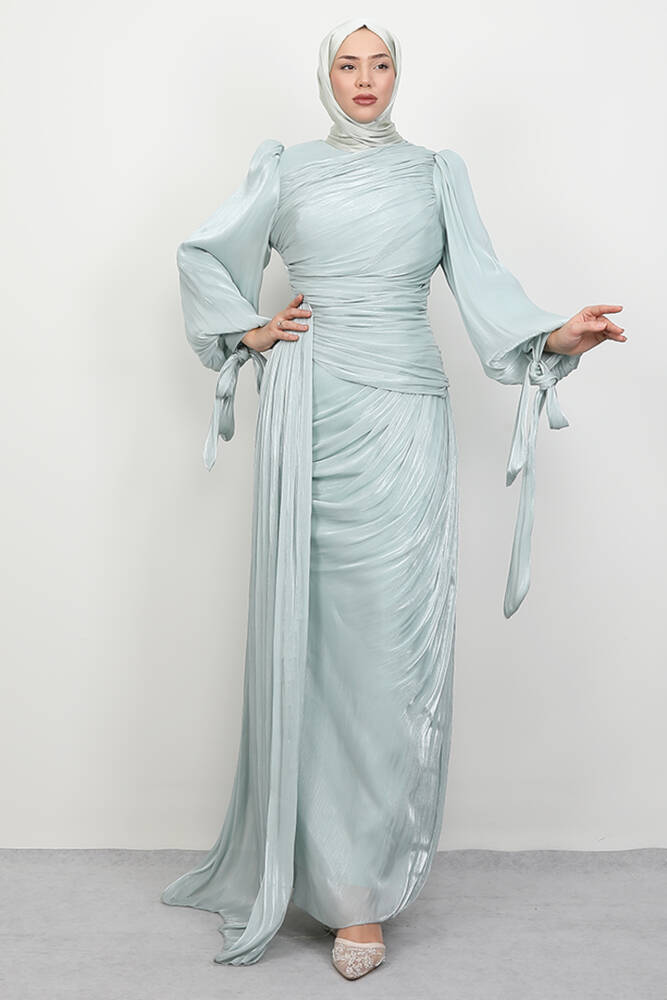 Afra İpek Abiye Mint - LAMİAGİYİM