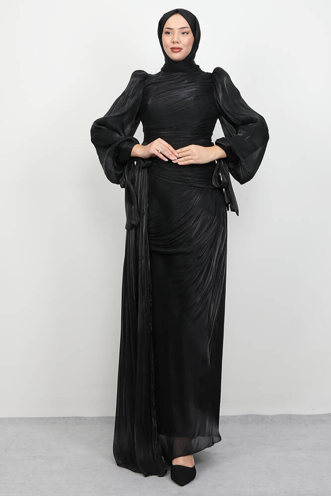 Afra İpek Abiye Siyah 