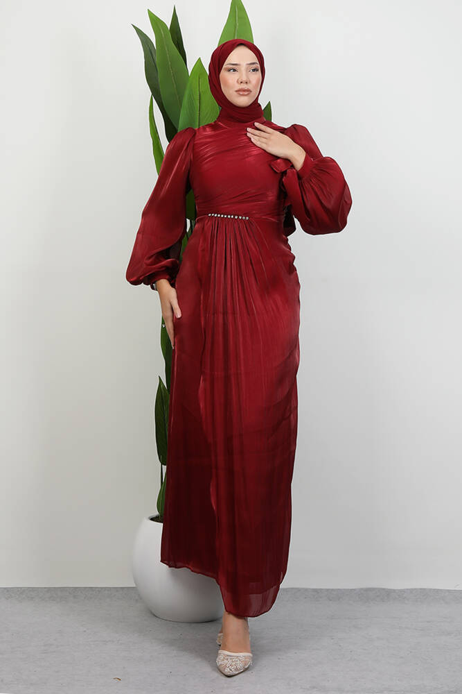 Ahunisa Yoryo Abiye Bordo - LAMİAGİYİM