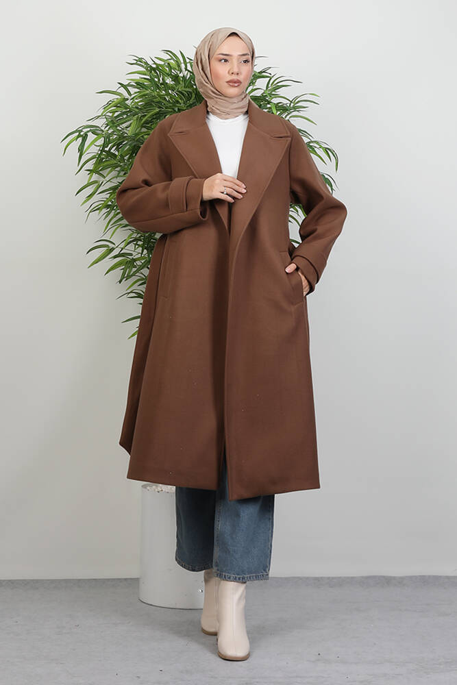 Aleda Kaşe Kaban Açık Kahve - LAMİAGİYİM