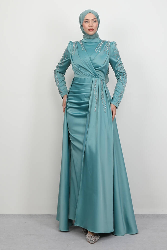 Asya Tesettür Abiye Mint 