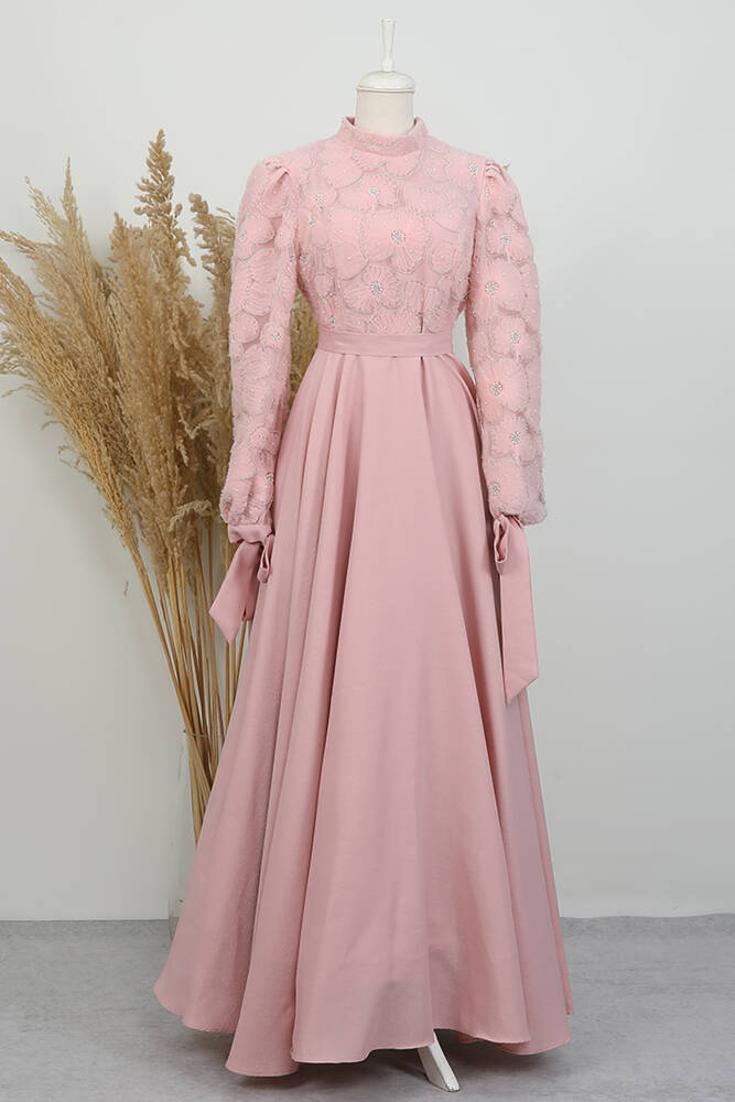 Aybike Prenses Abiye Soft Pembe - LAMİAGİYİM