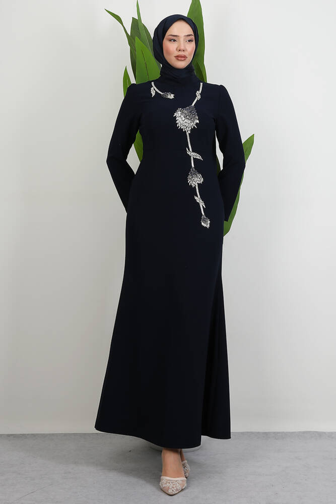 Badem Abiye Koyu Lacivert - LAMİAGİYİM