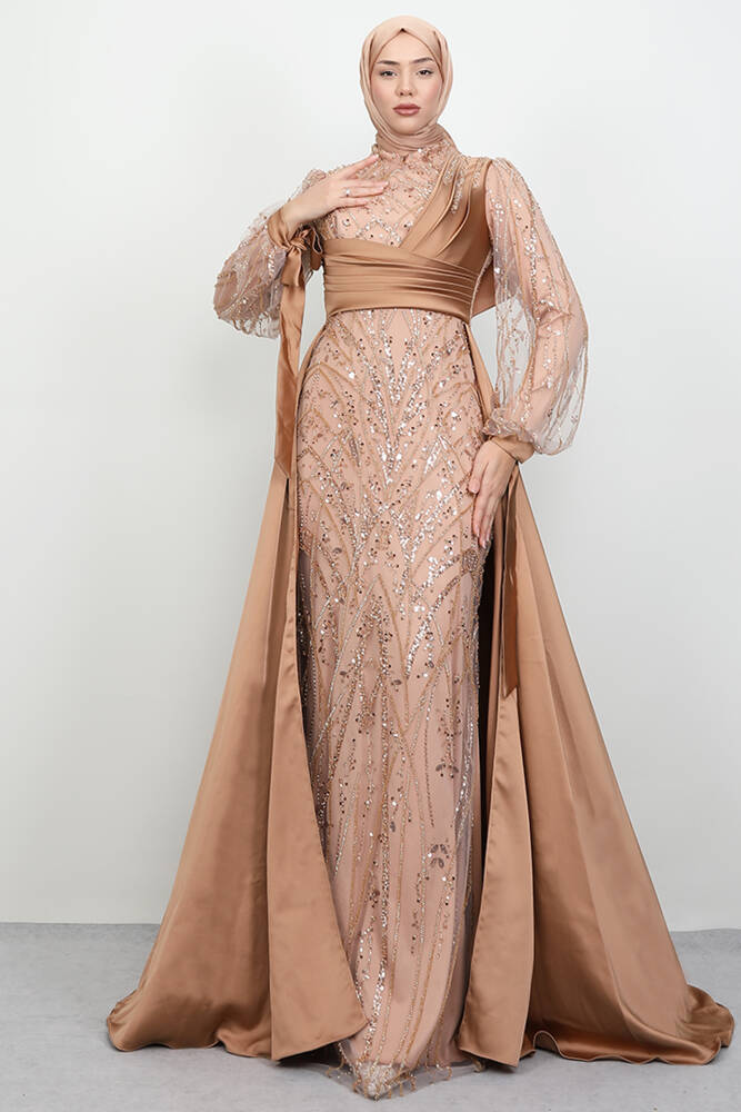 Bera İşleme Abiye Sütlükahve 