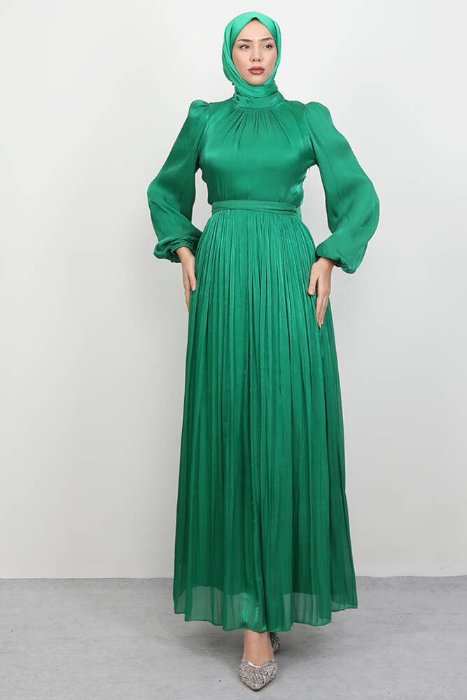 Biray Tesettür Elbise Yeşil - LAMİAGİYİM
