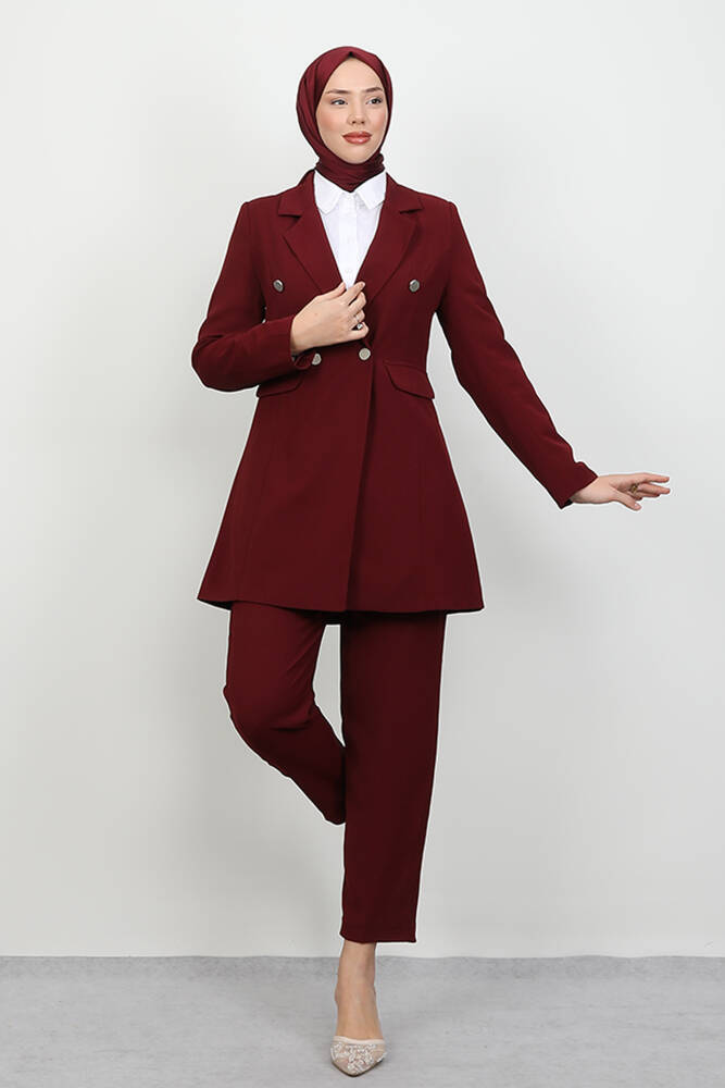 Blazer Ceket Takım Bordo - LAMİAGİYİM