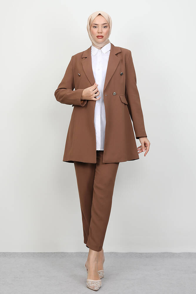 Blazer Ceket Takım Sütlükahve - LAMİAGİYİM