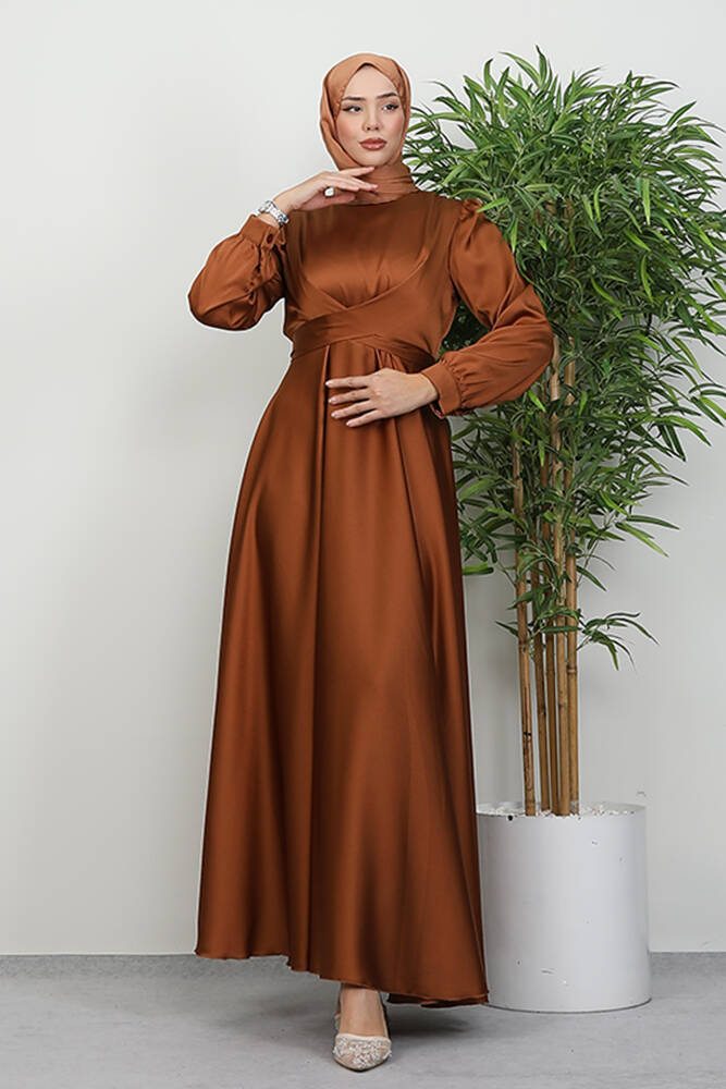 Çapraz Kuşaklı Abiye Tarçın - LAMİAGİYİM