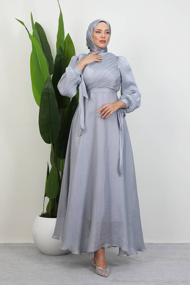 Cemre Yoryo Abiye Gri - GİYZAMİLA