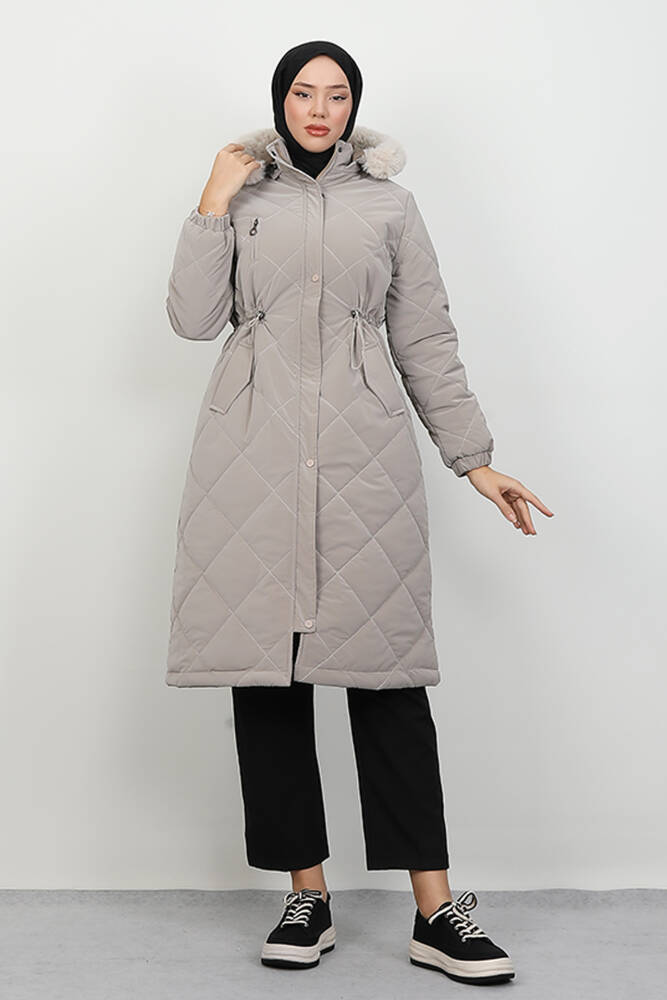 Clara Kürklü Mont Açık Vizon 