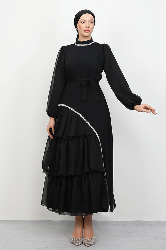 Damla Taş Abiye Siyah - LAMİAGİYİM