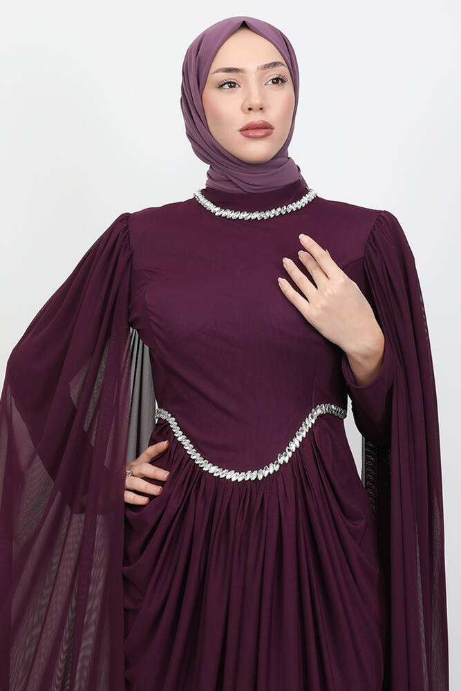 Diana Tül Abiye Mor - LAMİAGİYİM