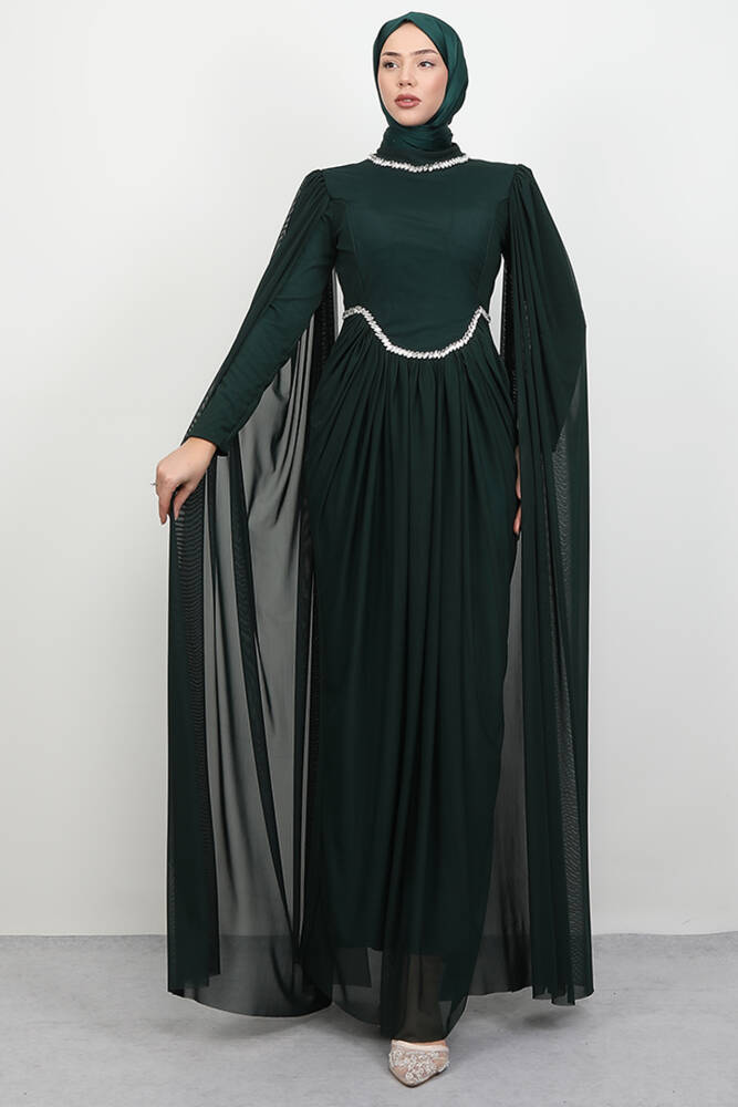 Diana Tül Abiye Zümrüt - LAMİAGİYİM