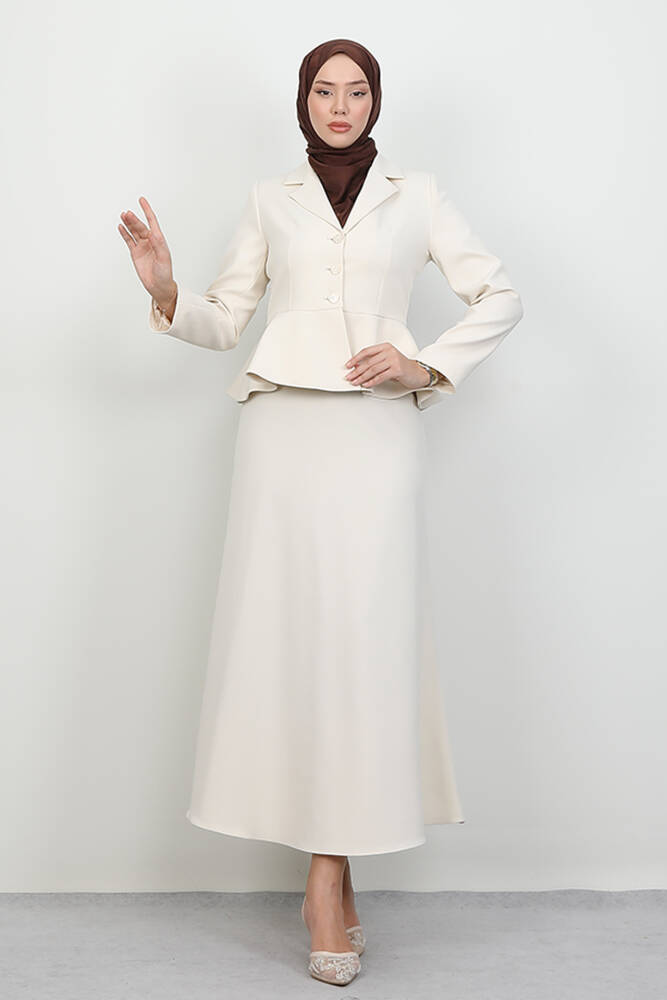 Efnan Detay Takım Krem - LAMİAGİYİM