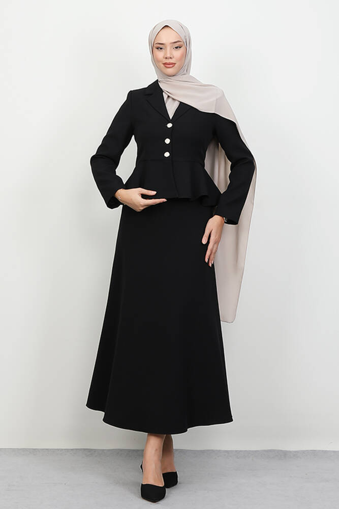 Efnan Detay Takım Siyah - LAMİAGİYİM