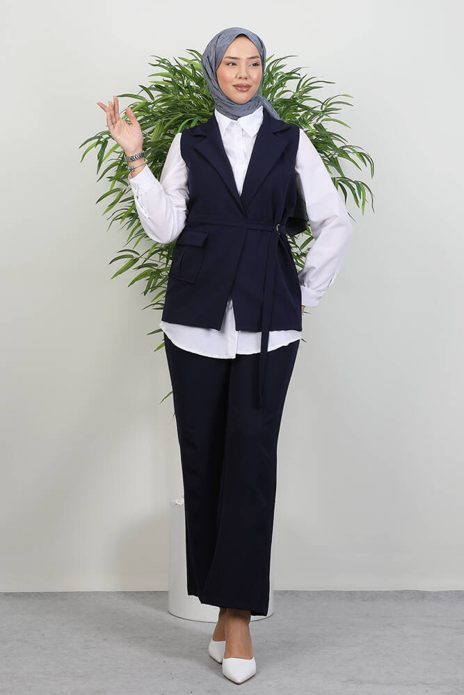 Farah Yelekli Takım Lacivert - LAMİAGİYİM