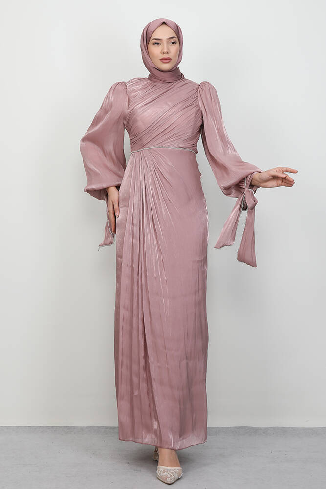 İdil Tesettür Abiye Soft Lila 