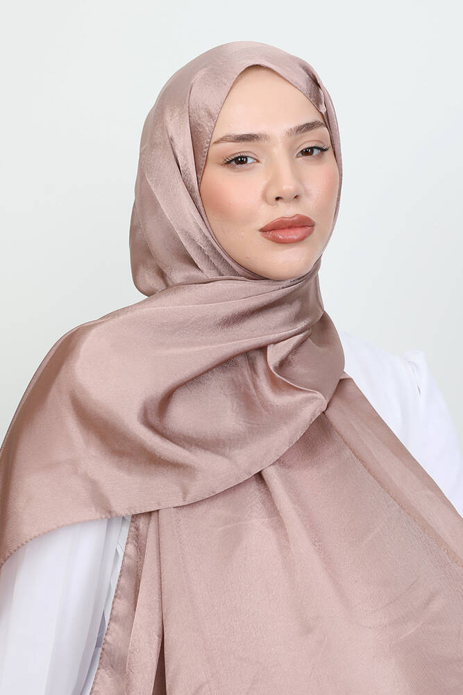 İnci Saten Şal Açık Gül Kurusu - LAMİAGİYİM