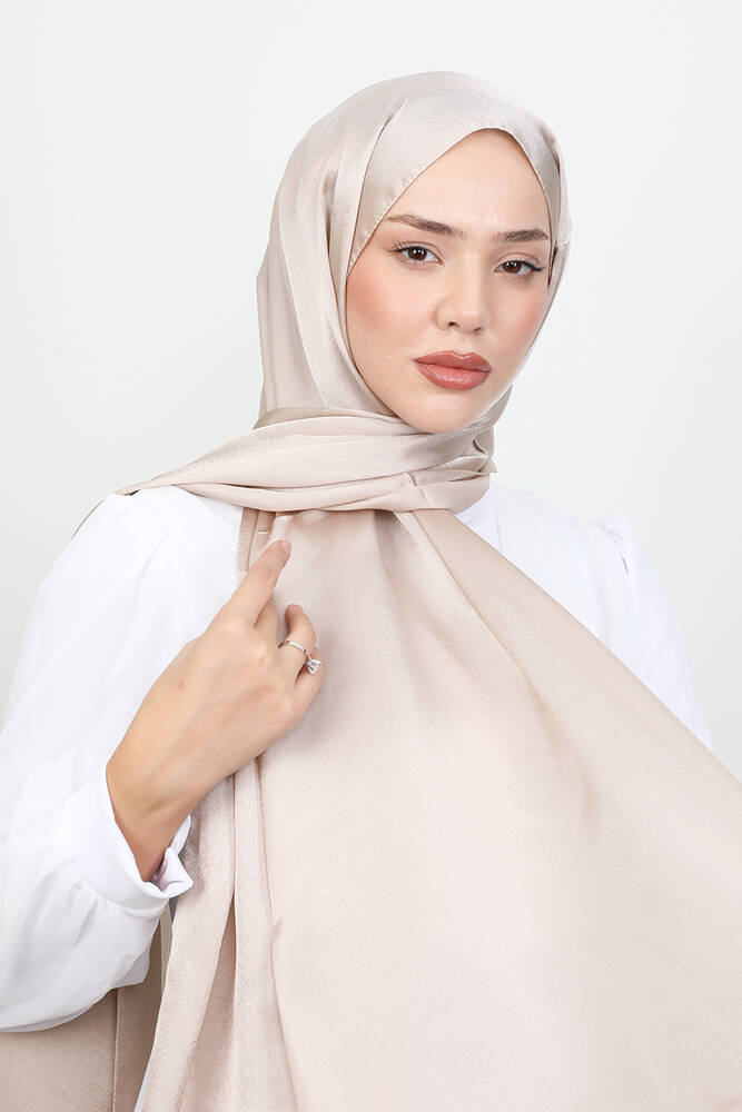 İnci Saten Şal Vizon - LAMİAGİYİM