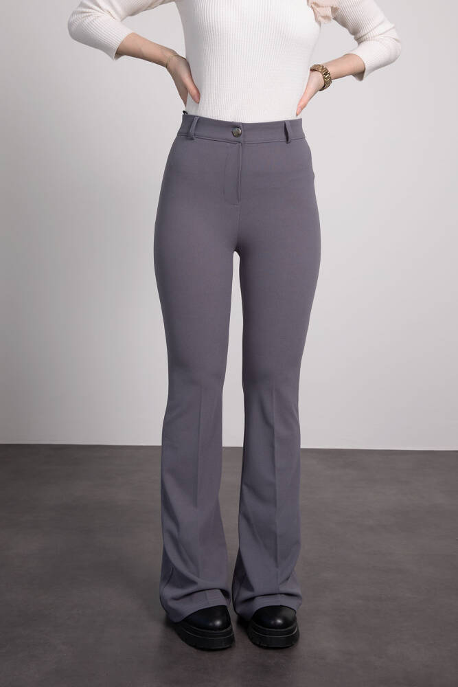 İspanyol Paça Pantolon Gri - LAMİAGİYİM