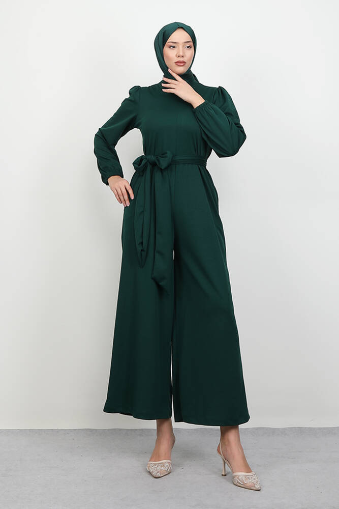 Kuşaklı Tesettür Tulum Zümrüt - LAMİAGİYİM