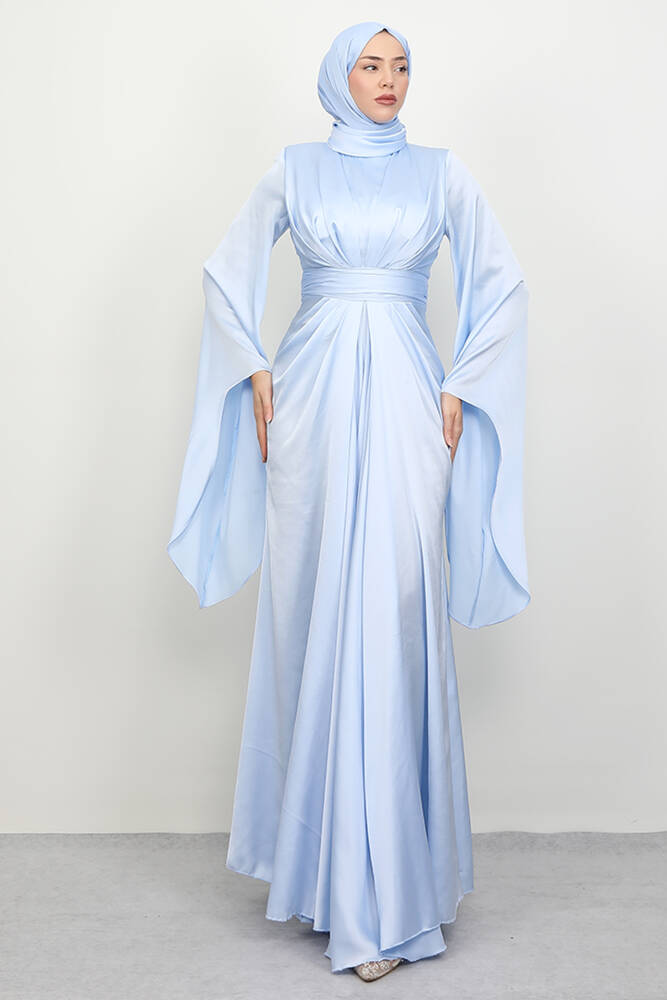 Lavinya Saten Abiye Bebe Mavi - LAMİAGİYİM