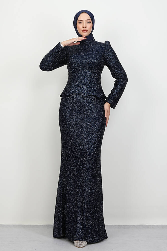 Melida Takım Abiye Lacivert - LAMİAGİYİM