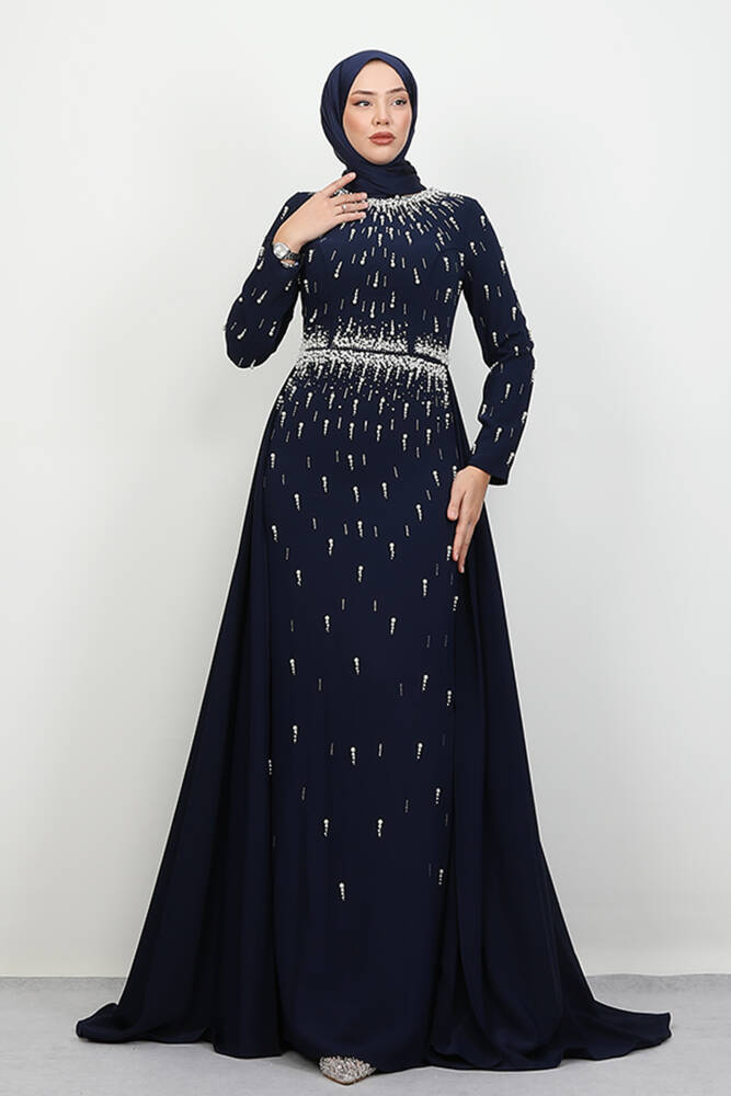 Mery İnci Abiye Lacivert - LAMİAGİYİM