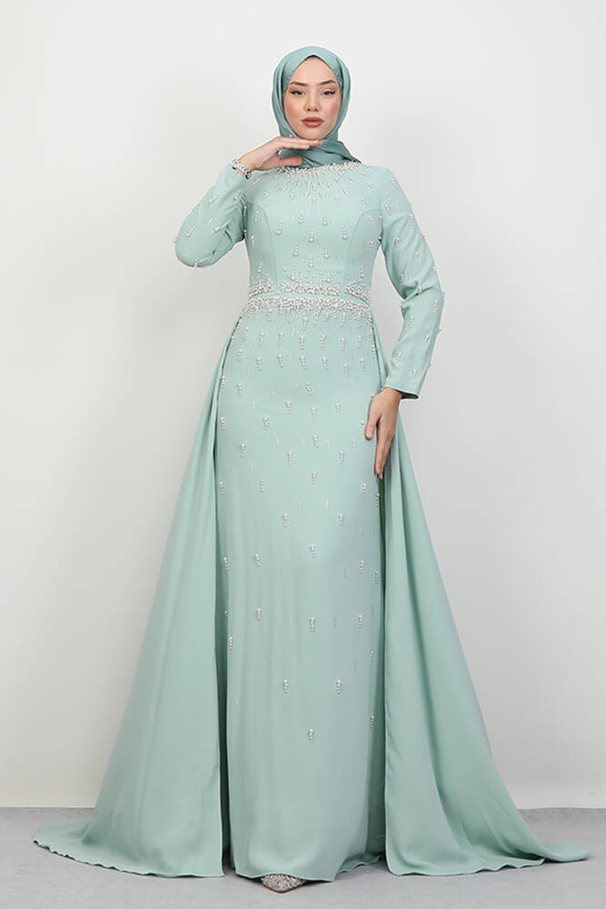 Mery İnci Abiye Mint - LAMİAGİYİM