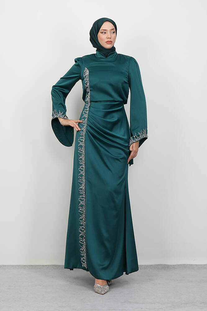 Mihrimah Saten Abiye Zümrüt 