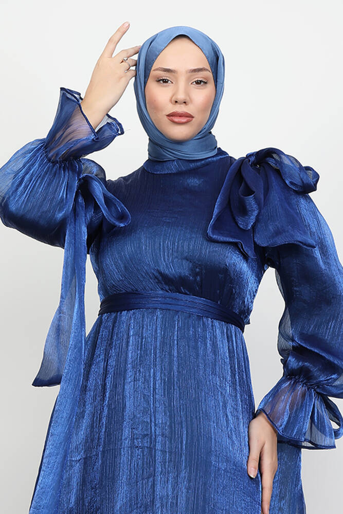 Mişa Tesettür Elbise Lacivert 