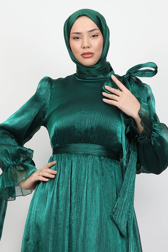 Mişa Tesettür Elbise Zümrüt - LAMİAGİYİM