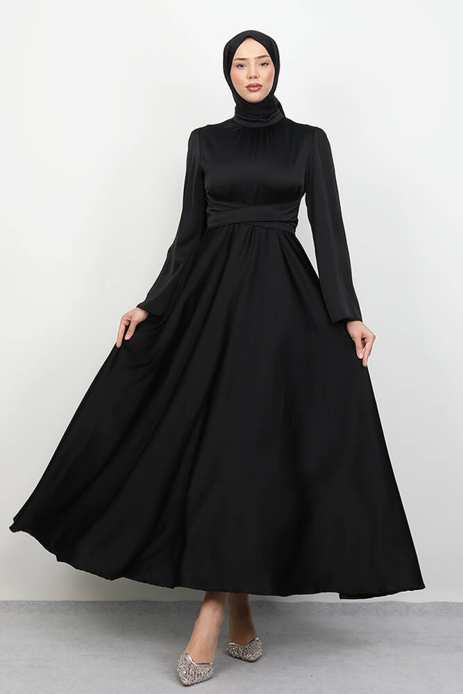 Nazlı Tesettür Elbise Siyah 