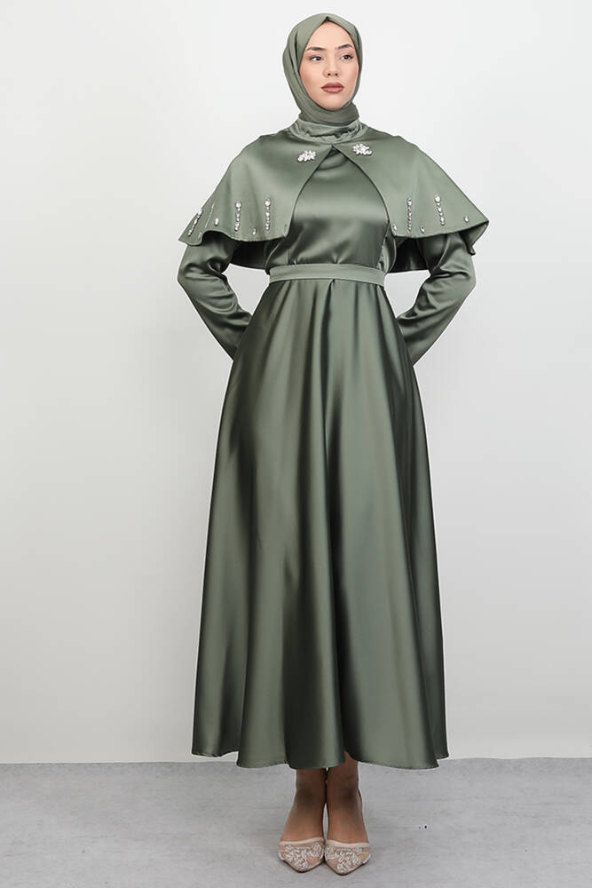 Nira Tesettür Abiye Haki 