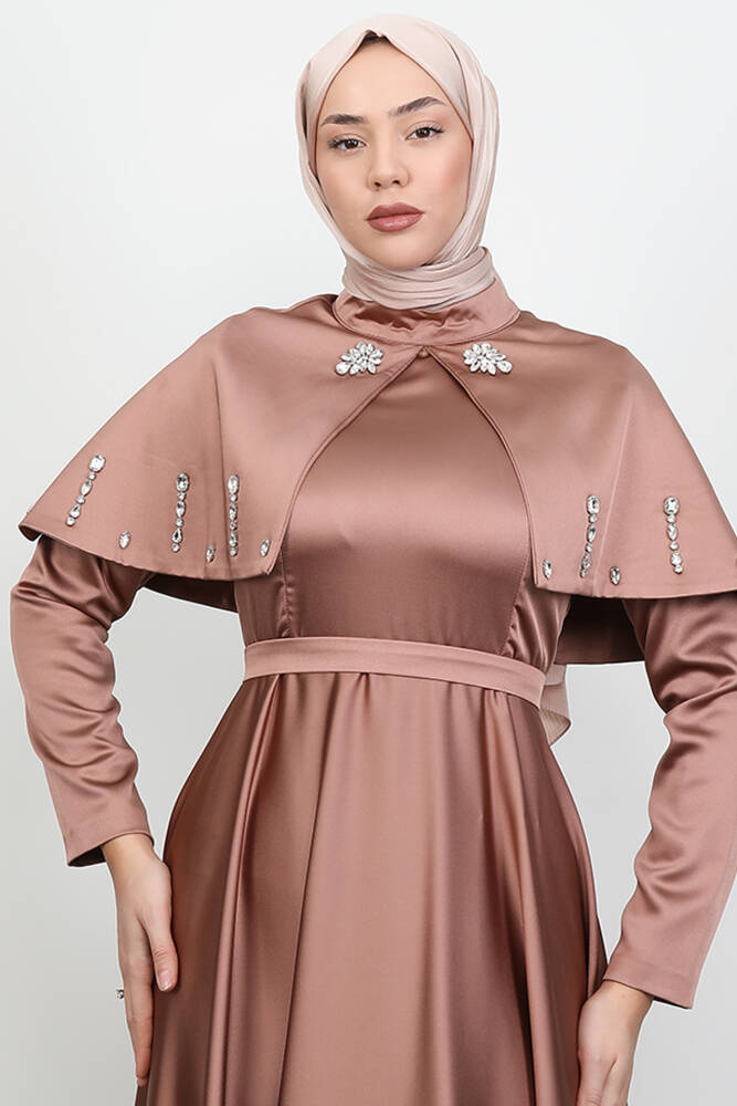 Nira Tesettür Abiye Taba - LAMİAGİYİM