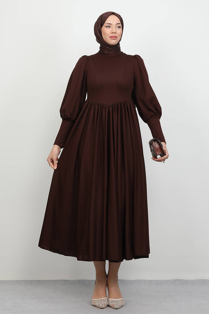 Oliva Prenses Elbise Acı Kahve - LAMİAGİYİM
