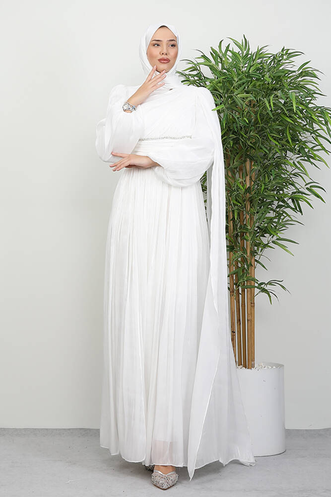 Paris Abiye Beyaz - LAMİAGİYİM