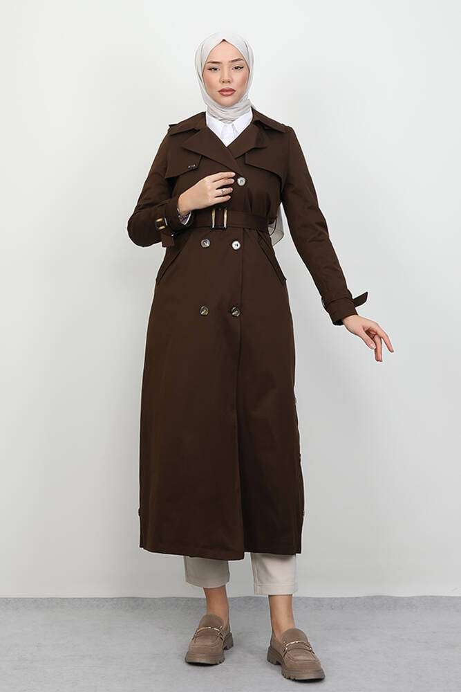 Pera Trençkot Acı Kahve - LAMİAGİYİM