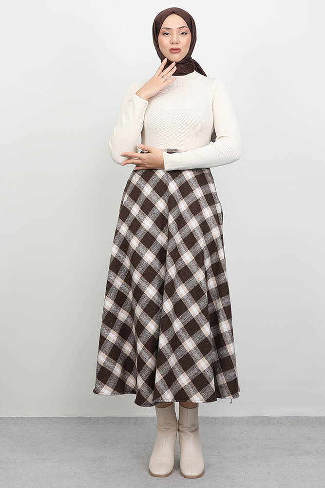 Pötikare Desen Etek Kahve - GİYZAMİLA