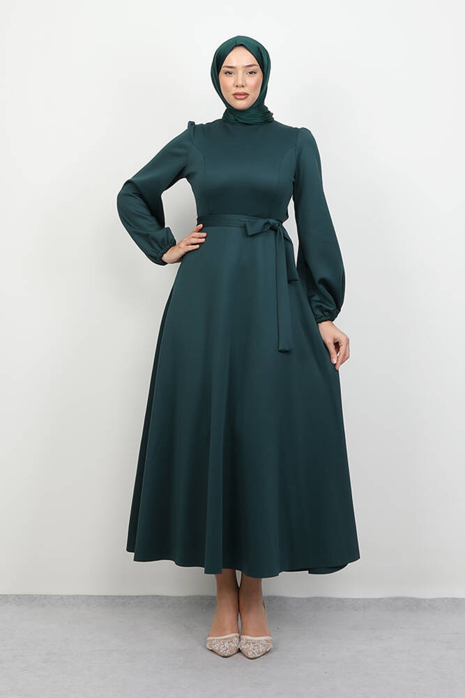 Ronay Tesettür Elbise Zümrüt - LAMİAGİYİM