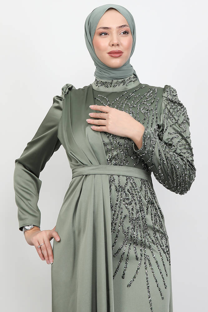 Royal Saten Abiye Haki - LAMİAGİYİM