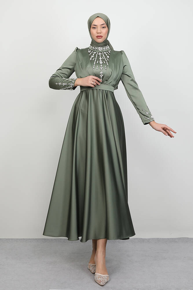 Rüya Taşlı Abiye Haki - LAMİAGİYİM