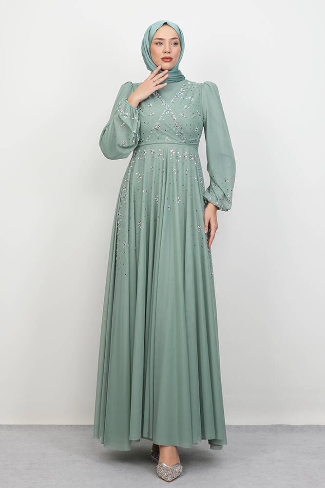 Şirin Tül Abiye Mint 