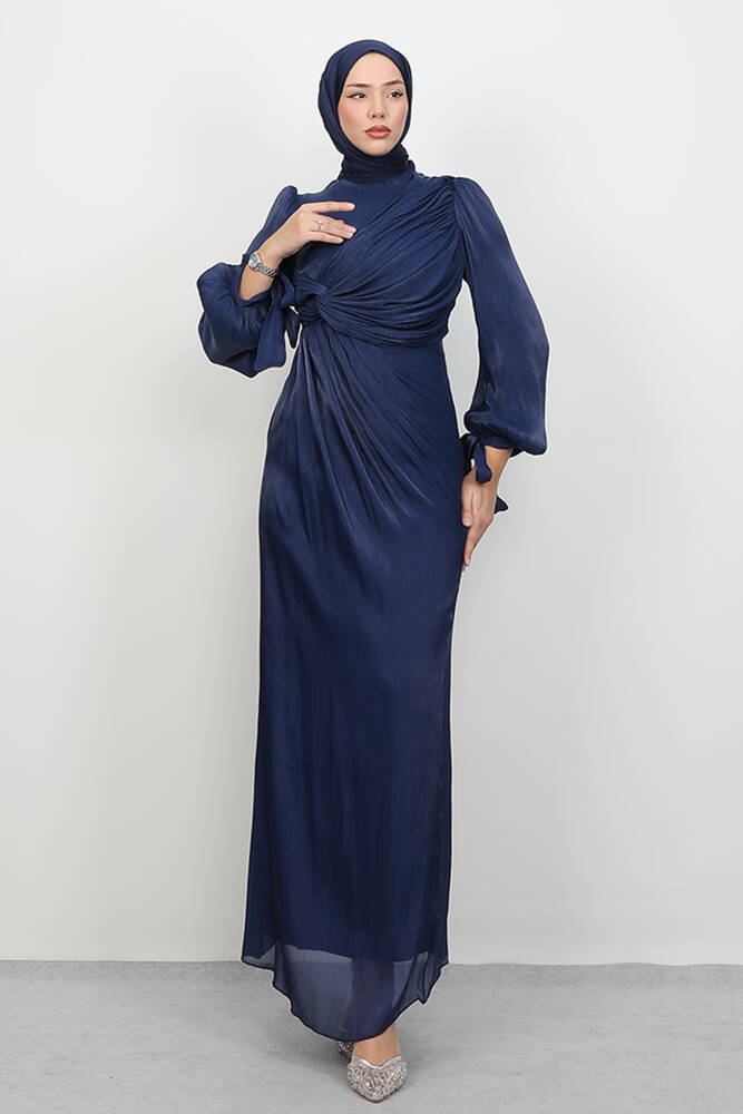 Umay Tesettür Abiye Lacivert - LAMİAGİYİM