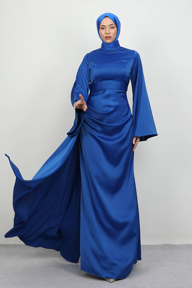 Yasemin Saten Abiye Gece Mavi - LAMİAGİYİM