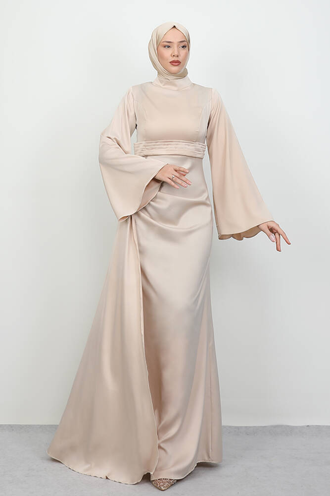 Yasemin Saten Abiye Krem - LAMİAGİYİM