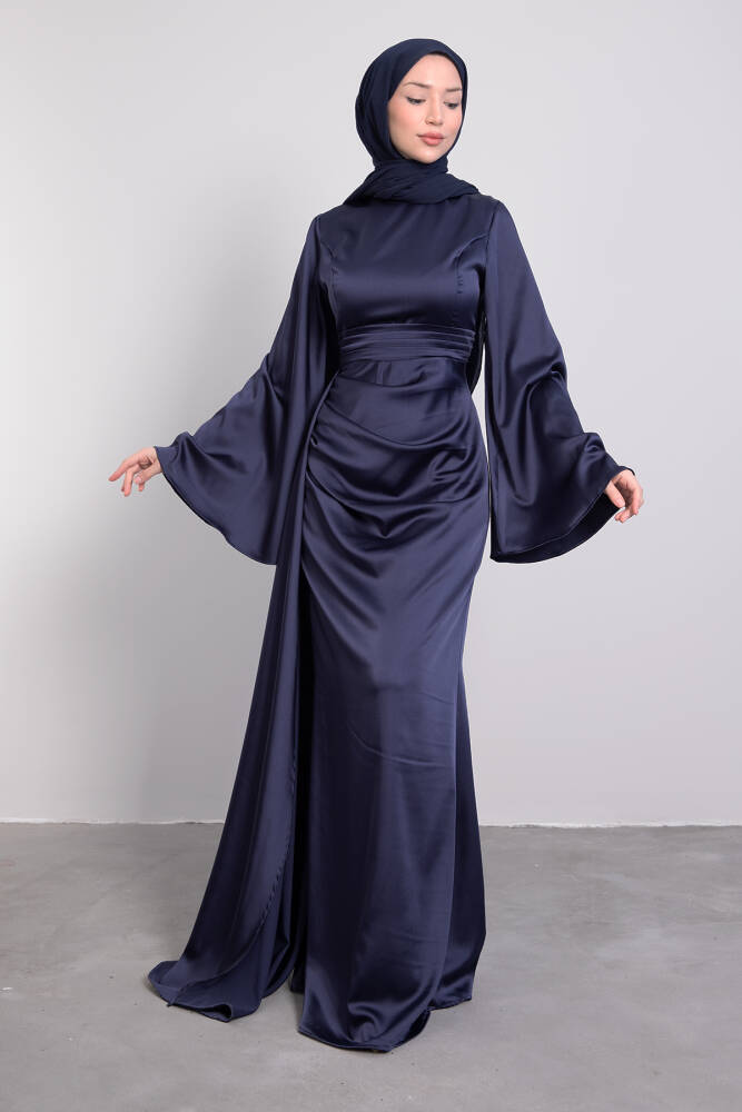 Yasemin Saten Abiye Lacivert 