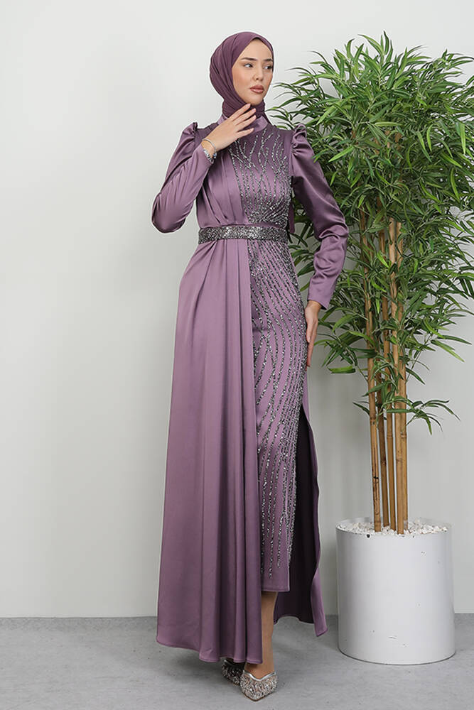 Yonca Pelerin Abiye Lila - LAMİAGİYİM