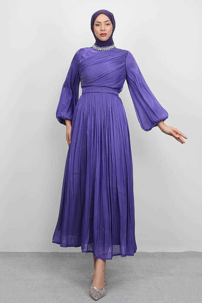 Zeliş Taşlı Abiye Mor - LAMİAGİYİM